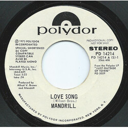 Mandrill Love Song USED VINYL 7INCH 45 RPM PROMO STYRENE STEREO