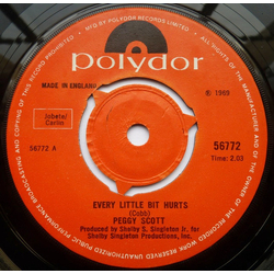 Peggy Scott Every Little Bit Hurts Vinyl 7" USED