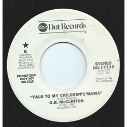 Obie McClinton Talk To My Children's Mama USED VINYL 7INCH SINGLE PROMO