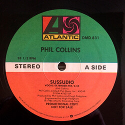 Phil Collins Sussudio USED VINYL 12INCH 33 S RPM PROMO