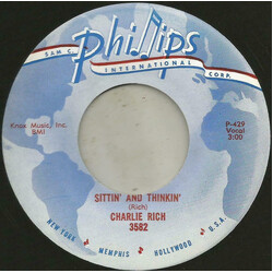 Charlie Rich Sittin' And Thinkin' / Finally Found Out USED VINYL 7INCH 45 RPM SINGLE