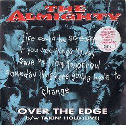 The Almighty Over The Edge USED VINYL 7INCH SINGLE LIMITED EDITION NUMBERED