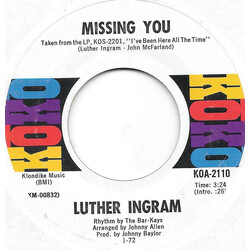 Luther Ingram Missing You / You Were Made For Me USED VINYL 7INCH 45 RPM SINGLE