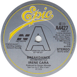 Irene Cara Breakdance USED VINYL 7INCH 45 RPM SINGLE PROMO