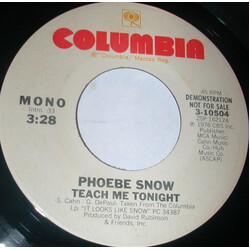 Phoebe Snow Teach Me Tonight USED VINYL 7INCH 45 RPM PROMO