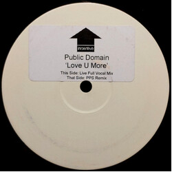 Public Domain Love U More USED VINYL 12INCH 45 RPM WHITE LABEL