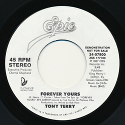 Tony Terry Forever Yours Vinyl 7" USED