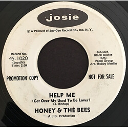 Honey And The Bees Help Me (Get Over My Used To Be Lover) USED VINYL 7INCH 45 RPM SINGLE PROMO