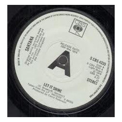 Santana Let It Shine Vinyl 7" USED