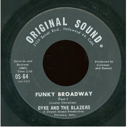 Dyke & The Blazers Funky Broadway USED VINYL 7INCH 45 RPM SINGLE