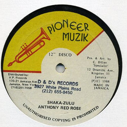 Anthony Red Rose Shaka Zulu Vinyl 12" USED