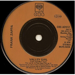 Frank Zappa Valley Girl VINYL 7" USED