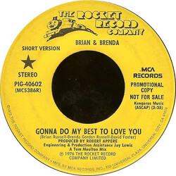 Brian & Brenda Russell Gonna Do My Best To Love You USED VINYL 7INCH 45 RPM PROMO