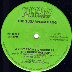 The Sugarplum Gang A Visit From St. Nicholas (The Christmas Rap) USED VINYL 12INCH 33 S RPM