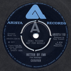 Caravan Better By Far USED VINYL 7INCH SINGLE PROMO 45 RPM
