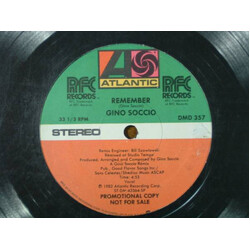 Gino Soccio Remember USED VINYL 12INCH 33 S RPM PROMO STEREO