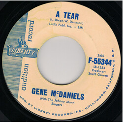 Eugene McDaniels / The Johnny Mann Singers A Tear / She's Come Back USED VINYL 7INCH 45 RPM PROMO STYRENE