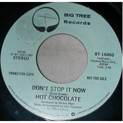 Hot Chocolate Don't Stop It Now USED VINYL 7INCH 45 RPM PROMO STEREO MONO