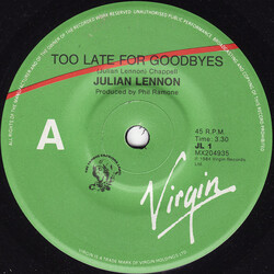 Julian Lennon Too Late For Goodbyes USED VINYL 7INCH 45 RPM SINGLE