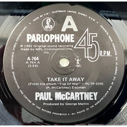 Paul McCartney Take It Away USED VINYL 7INCH 45 RPM SINGLE