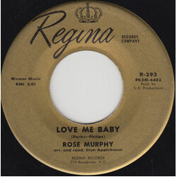 Rose Murphy Love Me Baby USED VINYL 7INCH 45 RPM