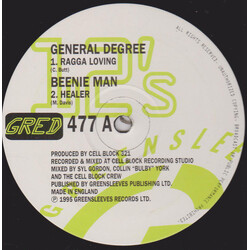 General Degree / Beenie Man Ragga Loving / Healer USED VINYL 12INCH 45 RPM