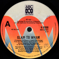 The Takeaways Glam To Wham USED VINYL 7INCH 45 RPM SINGLE