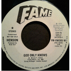 Tim Henson God Only Knows USED VINYL 7INCH 45 RPM PROMO STYRENE