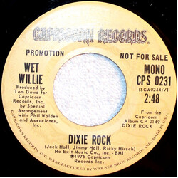 Wet Willie Dixie Rock USED VINYL 7INCH 45 RPM PROMO STEREO MONO