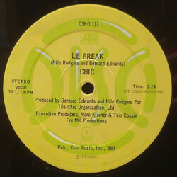 Chic Le Freak USED VINYL 12INCH 33 S RPM PROMO