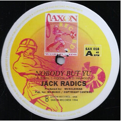 Jack Radics Nobody But Yu Vinyl 12" USED