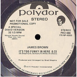 James Brown It's Too Funky In Here VINYL 12" USED