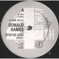 Donald Banks Status Quo / Just One More Chance USED VINYL 12INCH 45 RPM PROMO STEREO