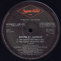 Sophie St. Laurent Sex Appeal USED VINYL 12INCH 33 S RPM PROMO