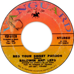 Baldwin And Leps Beg Your Sweet Pardon / Hanna USED VINYL 7INCH 45 RPM STYRENE STEREO