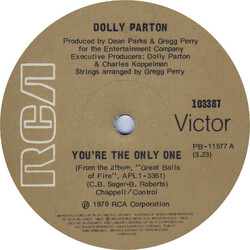 Dolly Parton You're The Only One USED VINYL 7INCH 45 RPM SINGLE