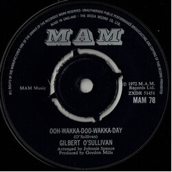 Gilbert O'Sullivan Ooh-Wakka-Doo-Wakka-Day USED VINYL 7INCH 45 RPM SINGLE