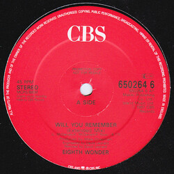Eighth Wonder Will You Remember USED VINYL 12INCH 45 RPM SINGLE SIDED PROMO STEREO