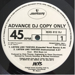 INXS Listen Like Thieves USED VINYL 12INCH 45 RPM PROMO