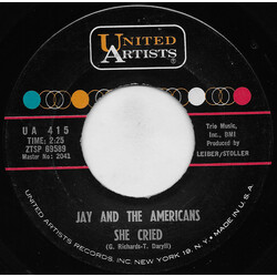 Jay & The Americans She Cried USED VINYL 7INCH 45 RPM SINGLE STYRENE