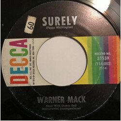 Warner Mack Surely / This Little Hurt USED VINYL 7INCH 45 RPM SINGLE MONO