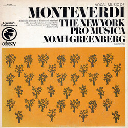 Claudio Monteverdi / New York Pro Musica / Noah Greenberg Vocal Music Of Monteverdi Vinyl LP USED