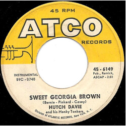 Hutch Davie And His Honky Tonkers Sweet Georgia Brown USED VINYL 7INCH 45 RPM SINGLE