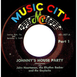 Johnny Heartsman / The Gaylarks Johnny's House Party USED VINYL 7INCH 45 RPM SINGLE REPRESS