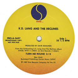 K.D. Lang And The Reclines Turn Me Round Vinyl 12" USED