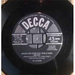 Al Jolson Rock-A-Bye Your Baby With A Dixie Melody / California, Here I Come USED VINYL 4 X 7INCH 45 RPM ALBUM