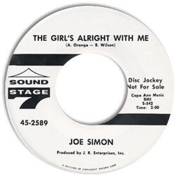 Joe Simon Nine Pound Steel / The Girl's Alright With Me USED VINYL 7INCH SINGLE 45 RPM PROMO