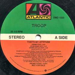Troop (3) That's My Attitude USED VINYL 12INCH PROMO 33 S RPM
