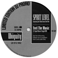 Spirit Level (4) / Slide Five Feel The Music / Outerspace USED VINYL 12INCH LIMITED EDITION PROMO 33 S RPM