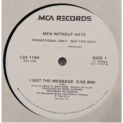 Men Without Hats I Got The Message Vinyl 12" USED